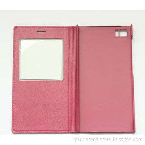 PU Leather Protective Stand Case Cover for Miui3, Easy to Install and Remove